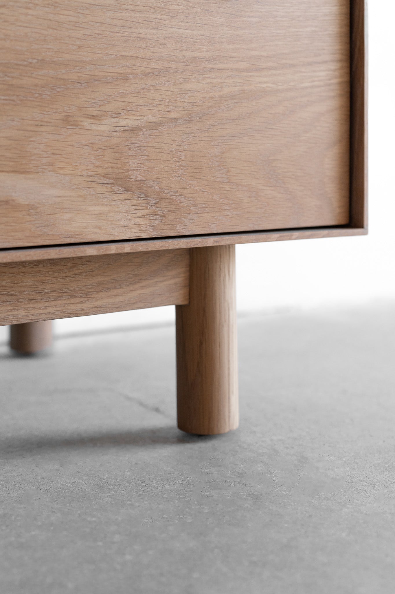 Nima nightstand - bottom leg shot 