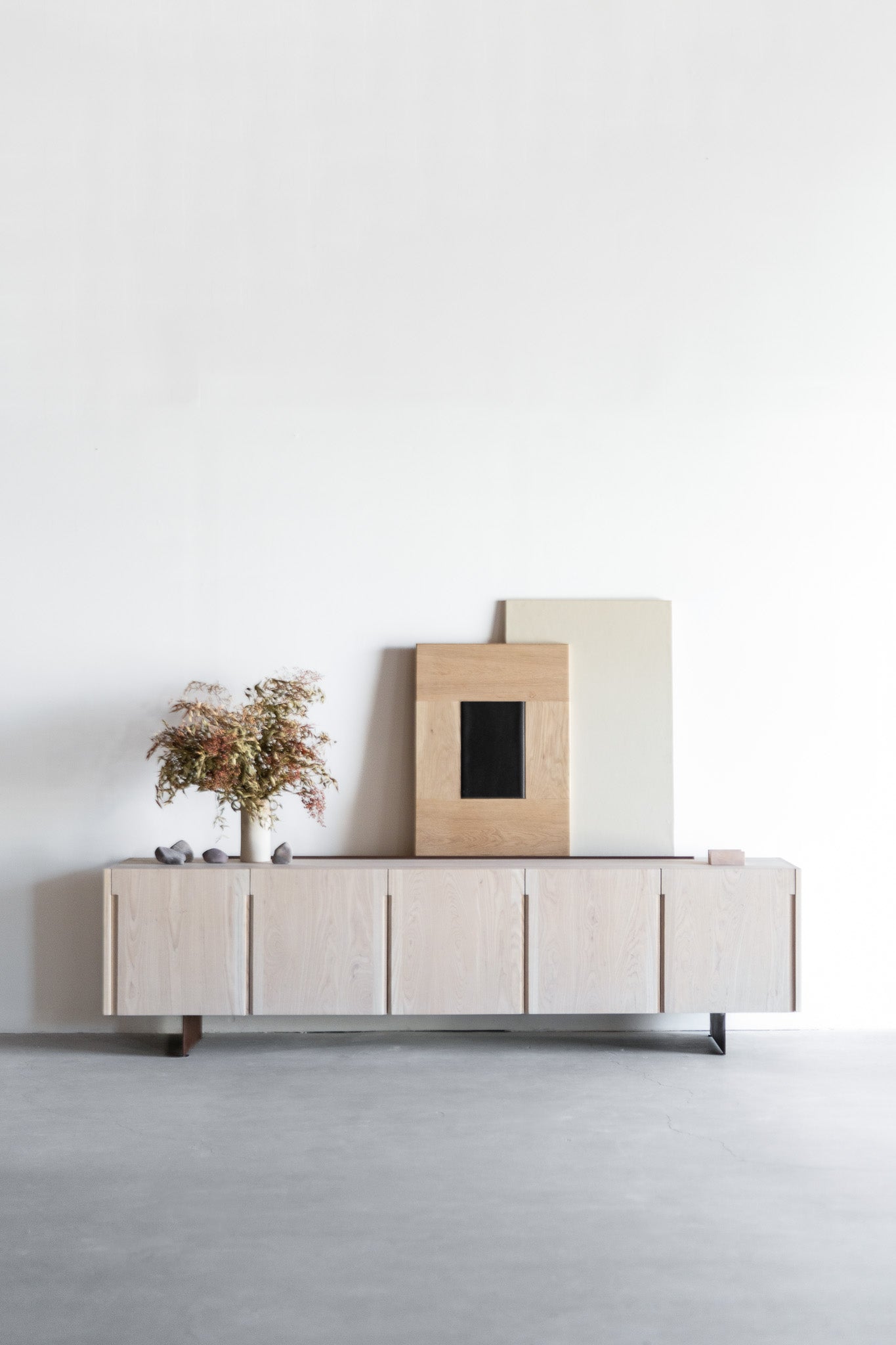 Rosa credenza- steel casing and wood cabinet