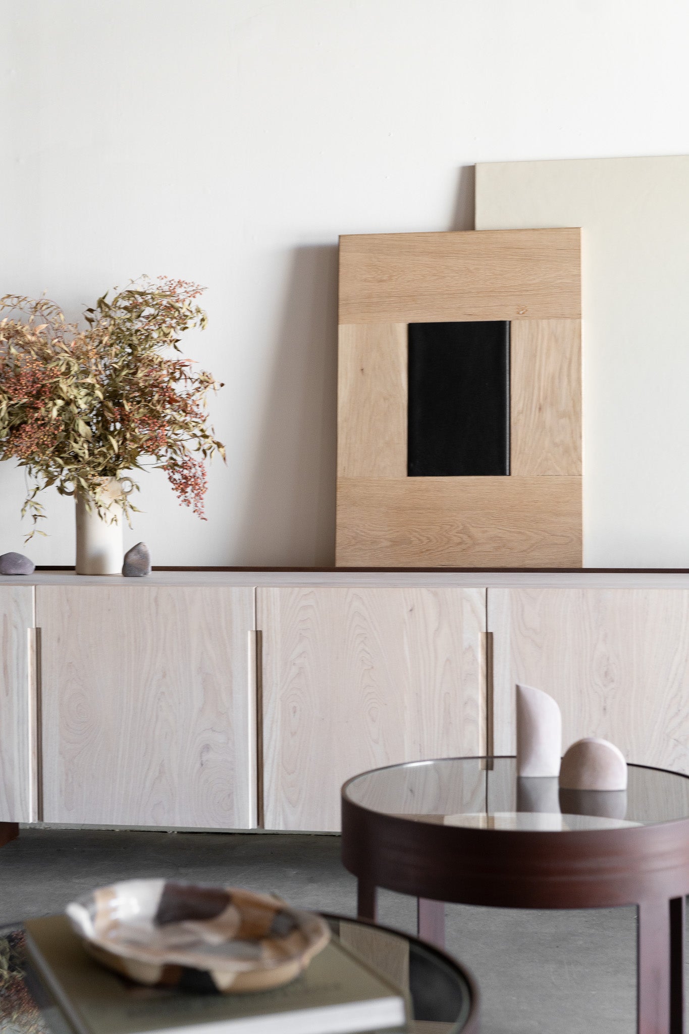 Rosa credenza- steel casing and wood cabinet