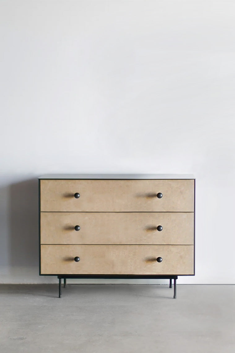 French Vanilla leather dresser front