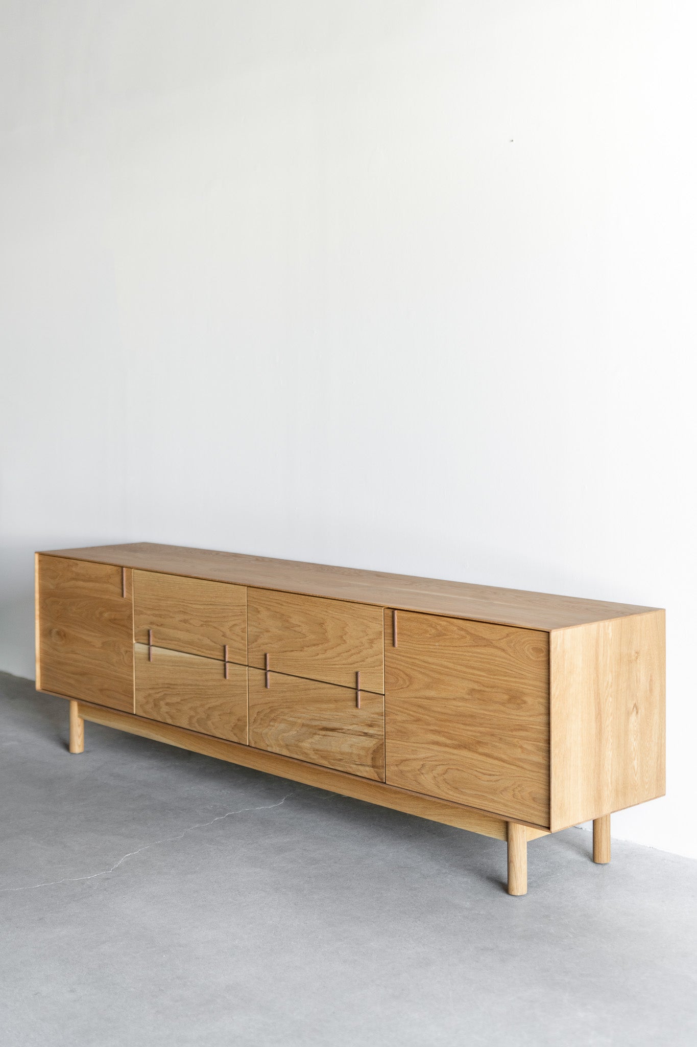 Nima sideboard - oak wood cabinet full shot 