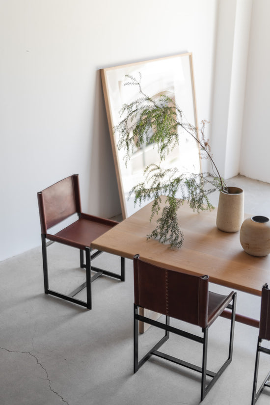 Reyes dining table-  Wood oak dining table