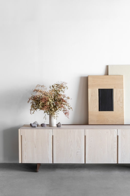 Rosa credenza- steel casing and wood cabinet 