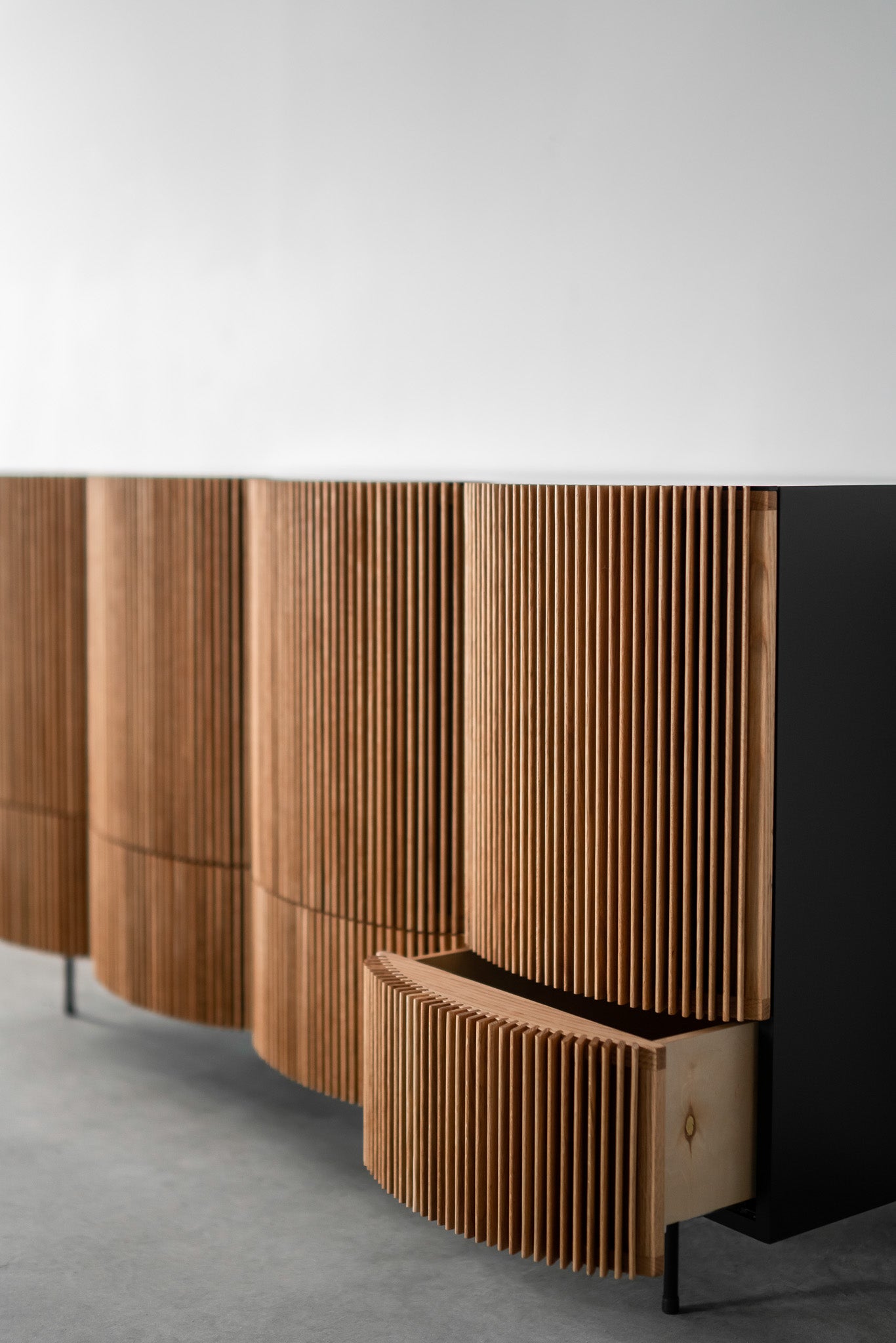 brooks sideboard - close up on wooden detail 