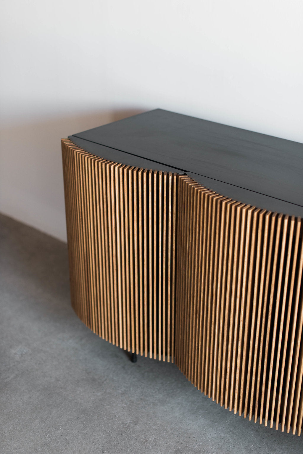 Brooks credenza left side close up shot 