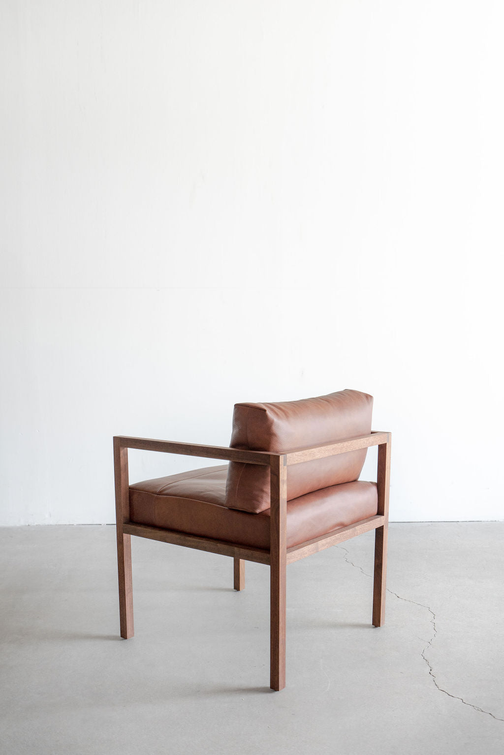 eve dining chair walnut - full back shot 