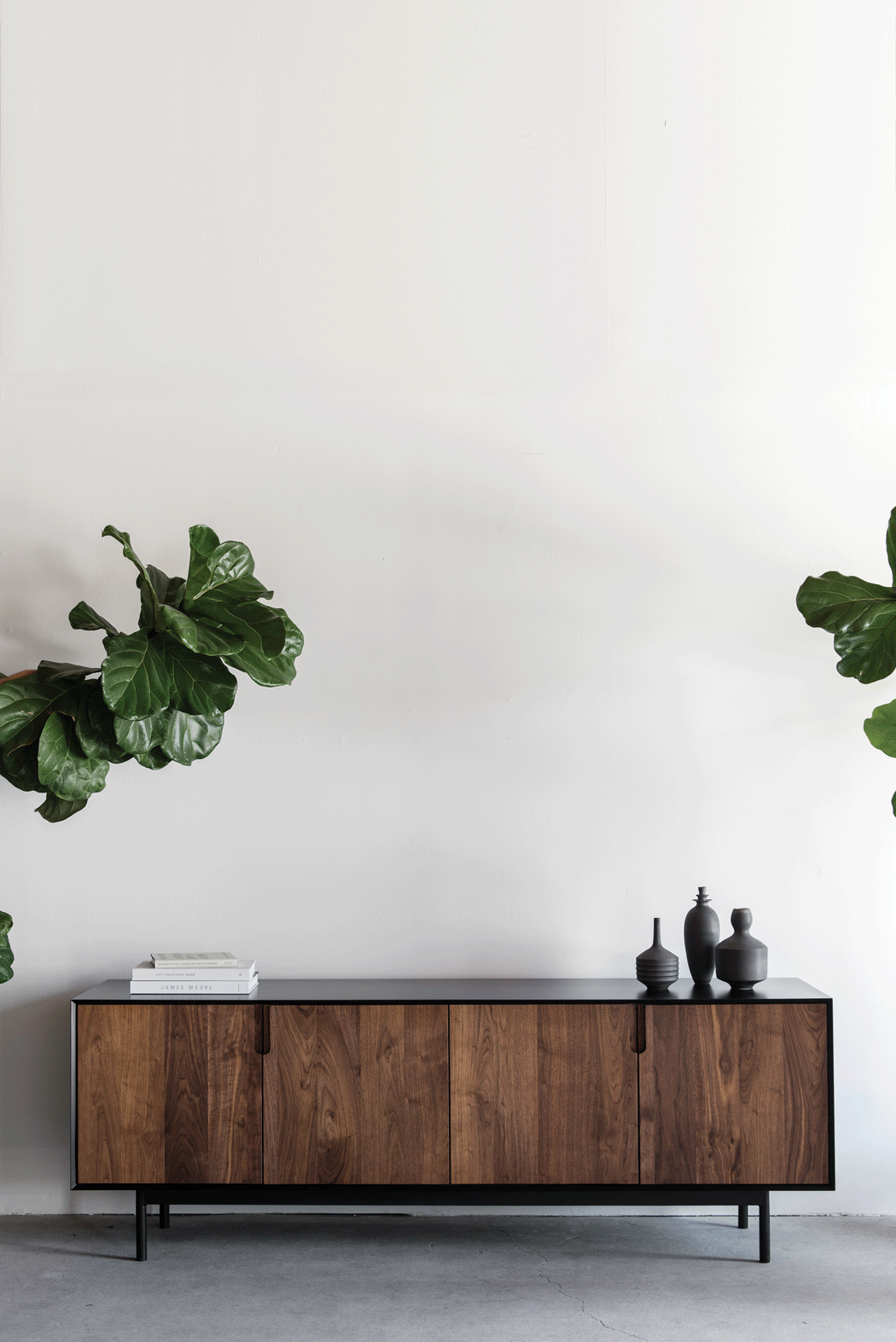 Kings credenza - full shot, styled 