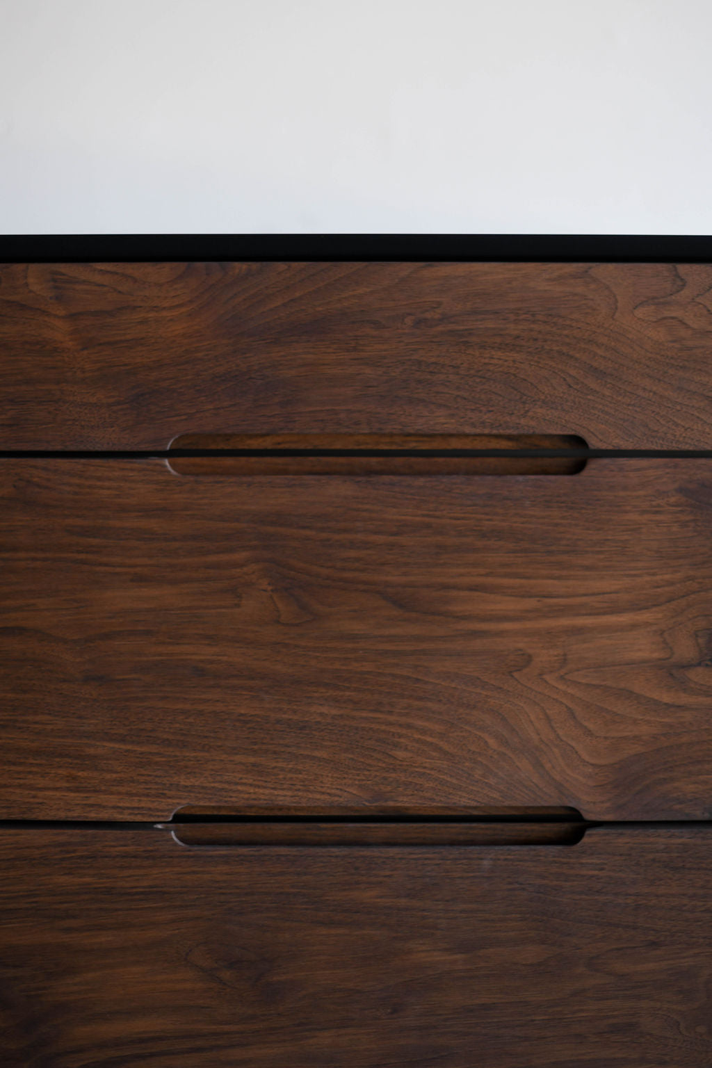 kings dresser - close up on wood drawers 