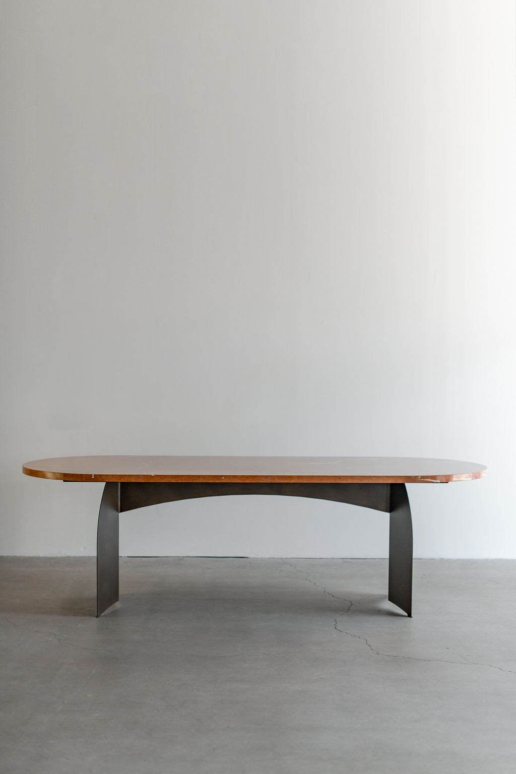 Loma dining table - steel legs with marble top