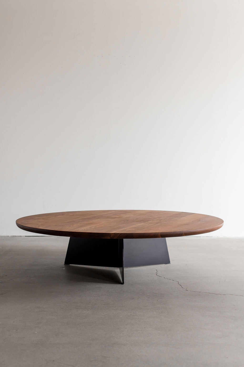 Tula Coffee table- steel legs with walnut wood top