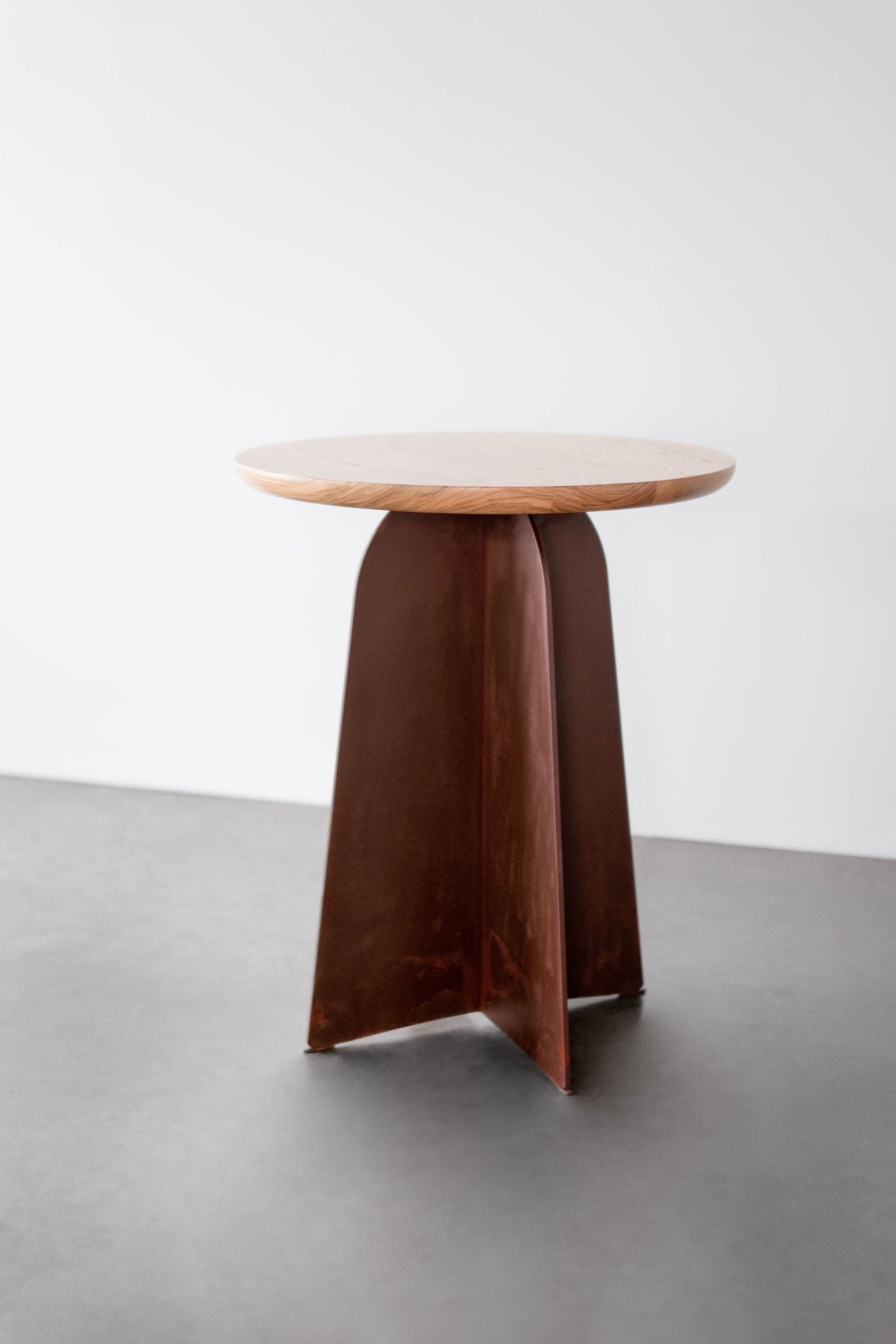 Tula entry table- steel legs with wood top